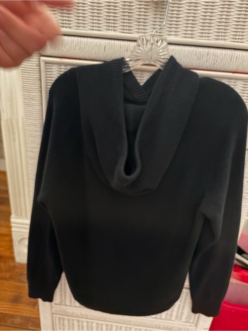 Lauren Ralph Lauren hoodie sweater sweatshirt womens XL black knit runs small - Picture 13 of 14